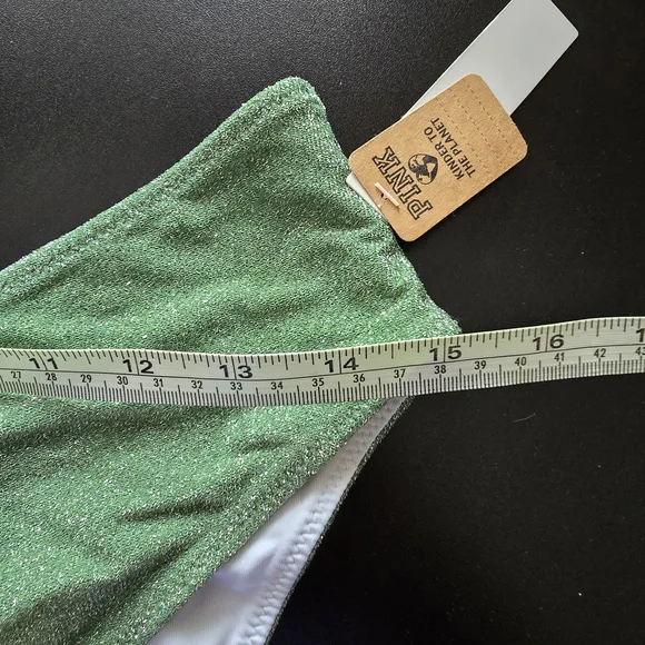 PINK Victoria's Secret Green Glitter Bikini - Picture 6 of 9